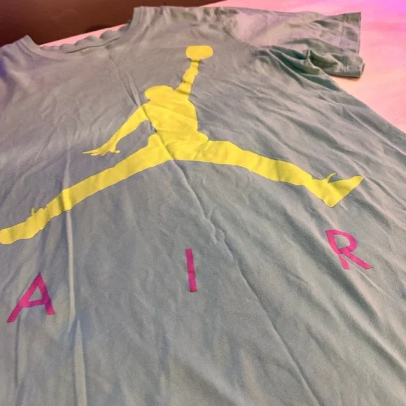 Jordan Teal T-Shirt with Red Logo - Picture 4 of 10